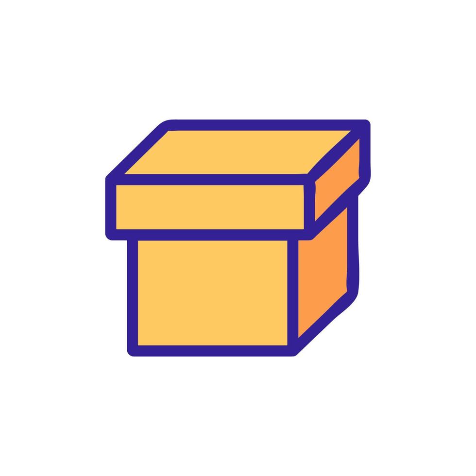 Box parcel icon vector. Isolated contour symbol illustration vector