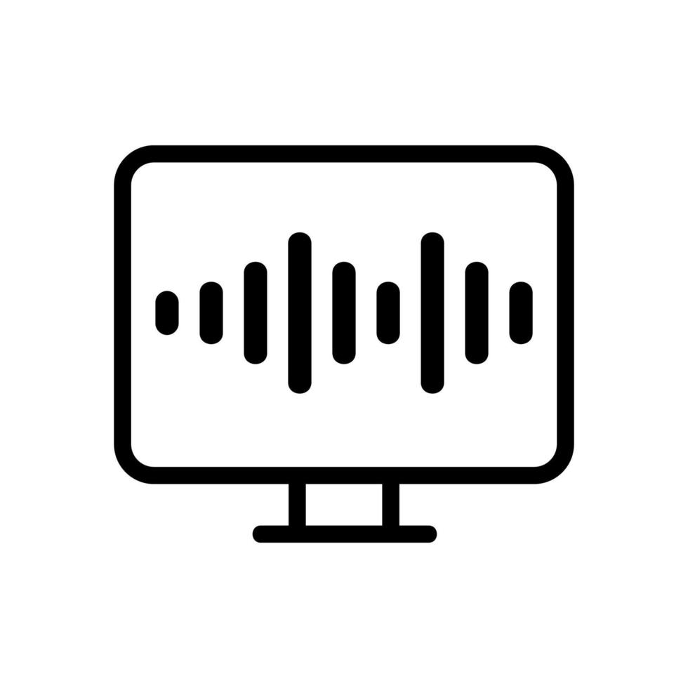 voice control icon vector. Isolated contour symbol illustration vector