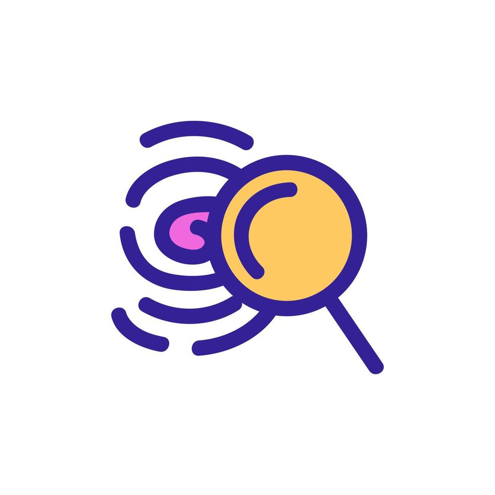 Search for fingerprint icon vector. Isolated contour symbol illustration vector