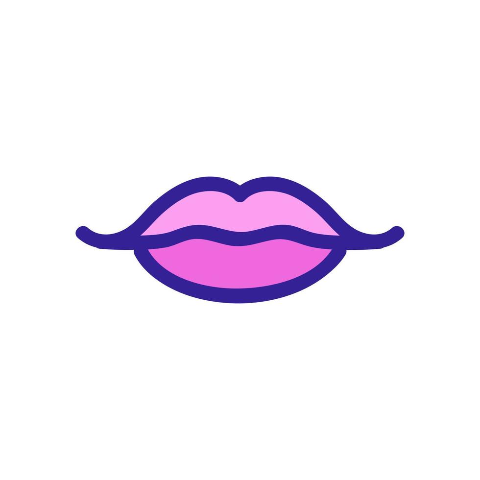 lip icon vector. Isolated contour symbol illustration vector