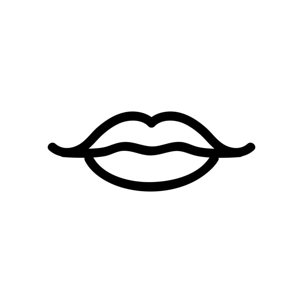 lip icon vector. Isolated contour symbol illustration vector
