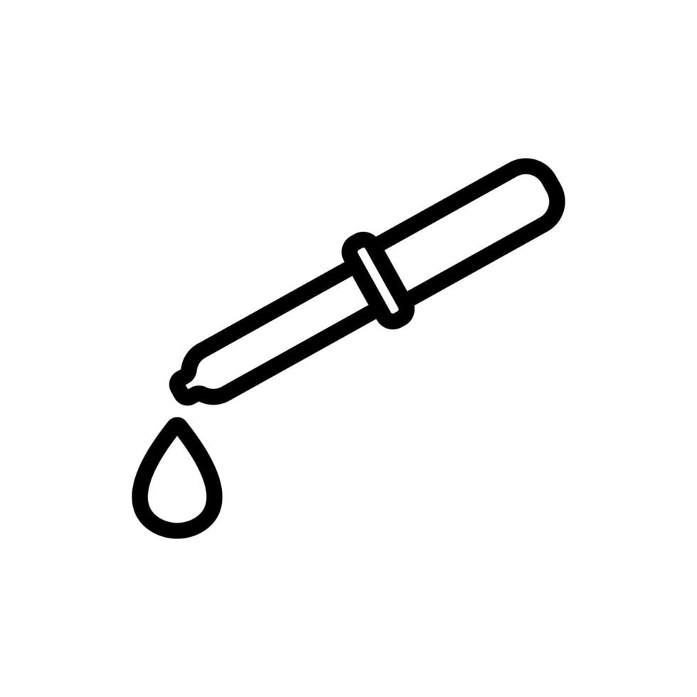 test tube with liquid vector icon. Isolated contour symbol illustration