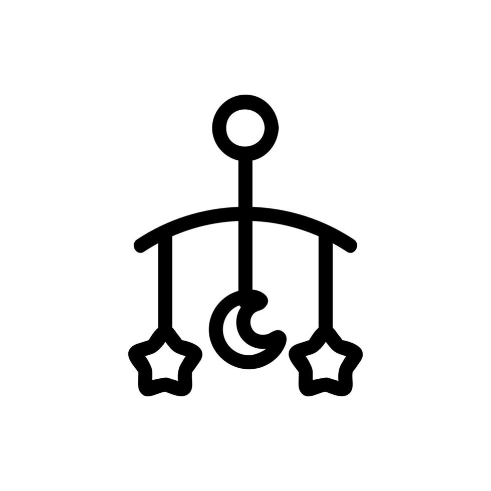 juguetes sobre el icono del vector del carrete. ilustración de símbolo de contorno aislado