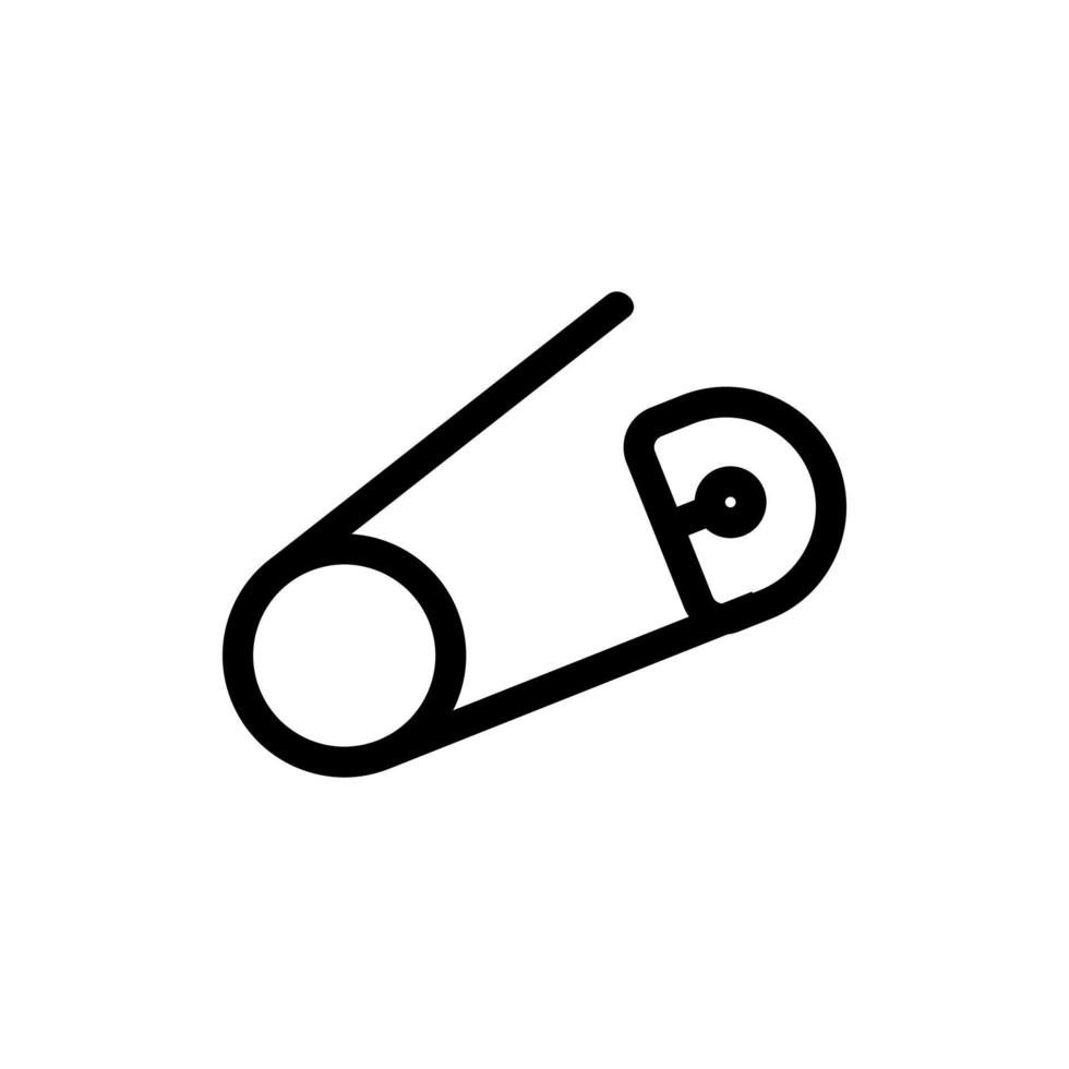 Pin icon vector. Isolated contour symbol illustration vector