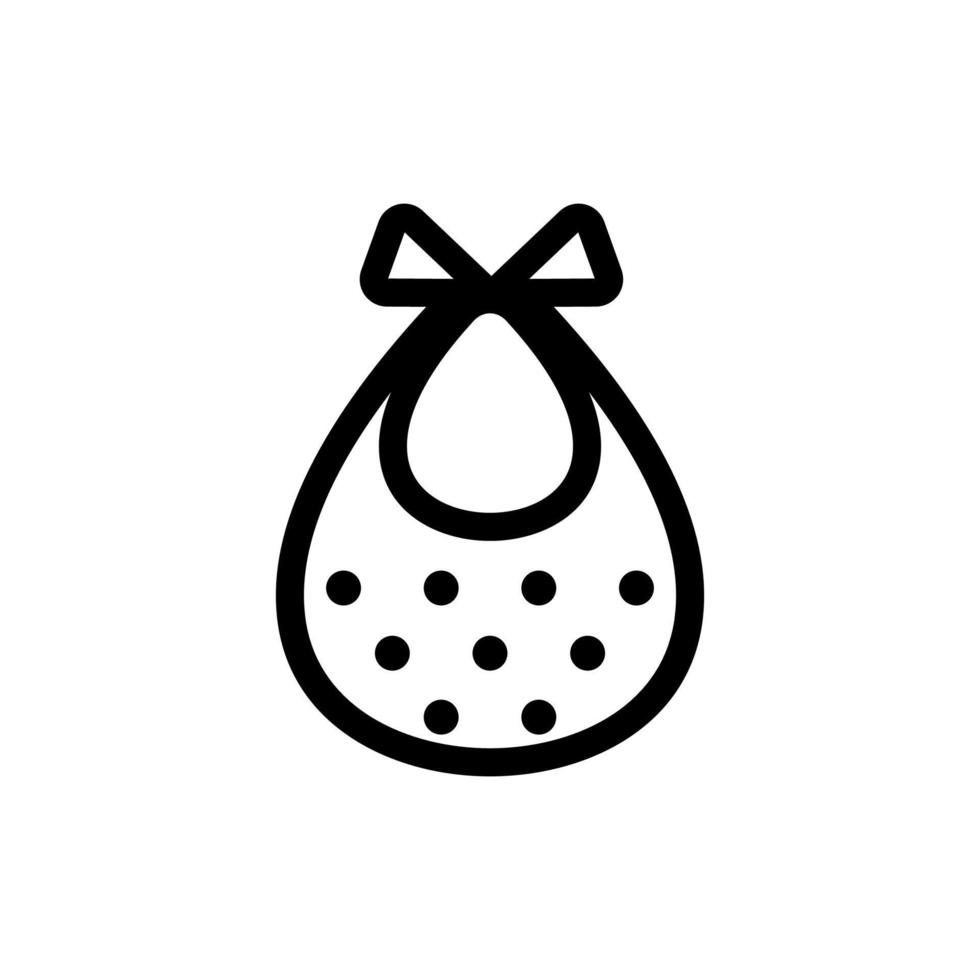 Children handkerchief icon vector. Isolated contour symbol illustration vector