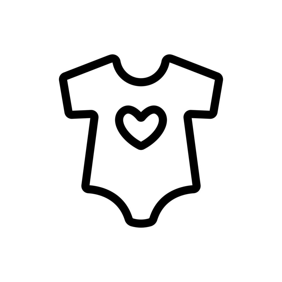 Baby body icon vector. Isolated contour symbol illustration vector