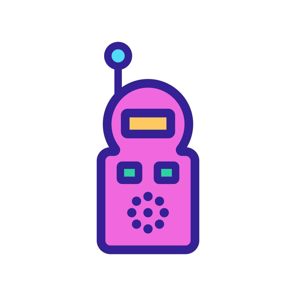 The radio nanny icon is a vector. Isolated contour symbol illustration vector