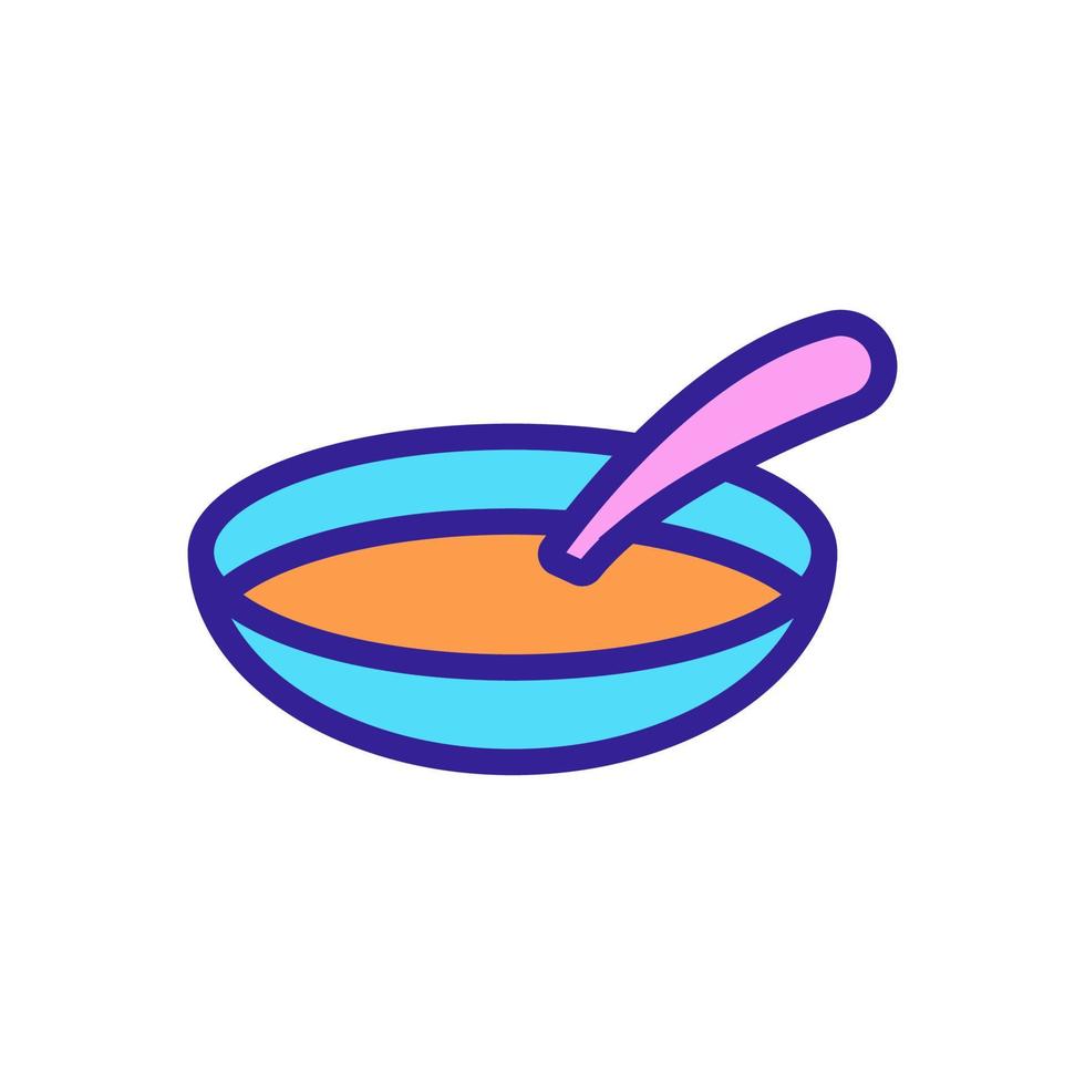 Feeding baby icon vector. Isolated contour symbol illustration vector