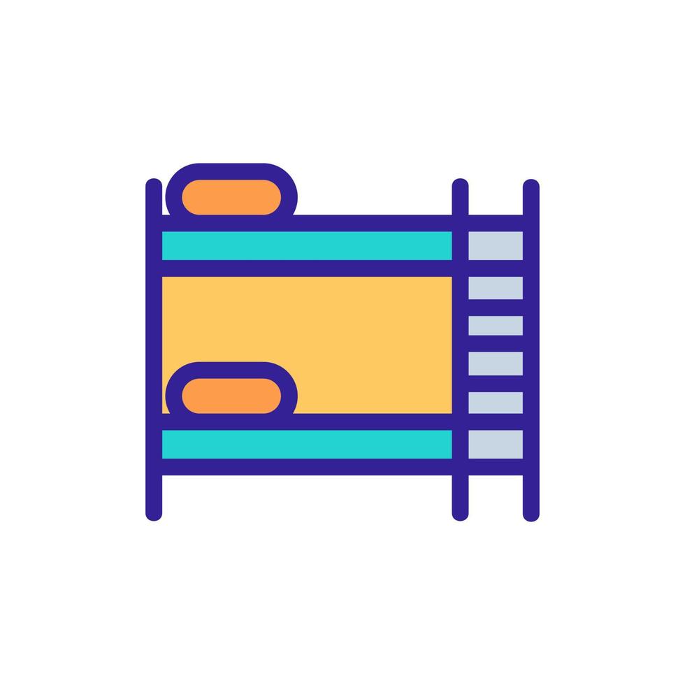 A comfortable bed icon vector. Isolated contour symbol illustration vector