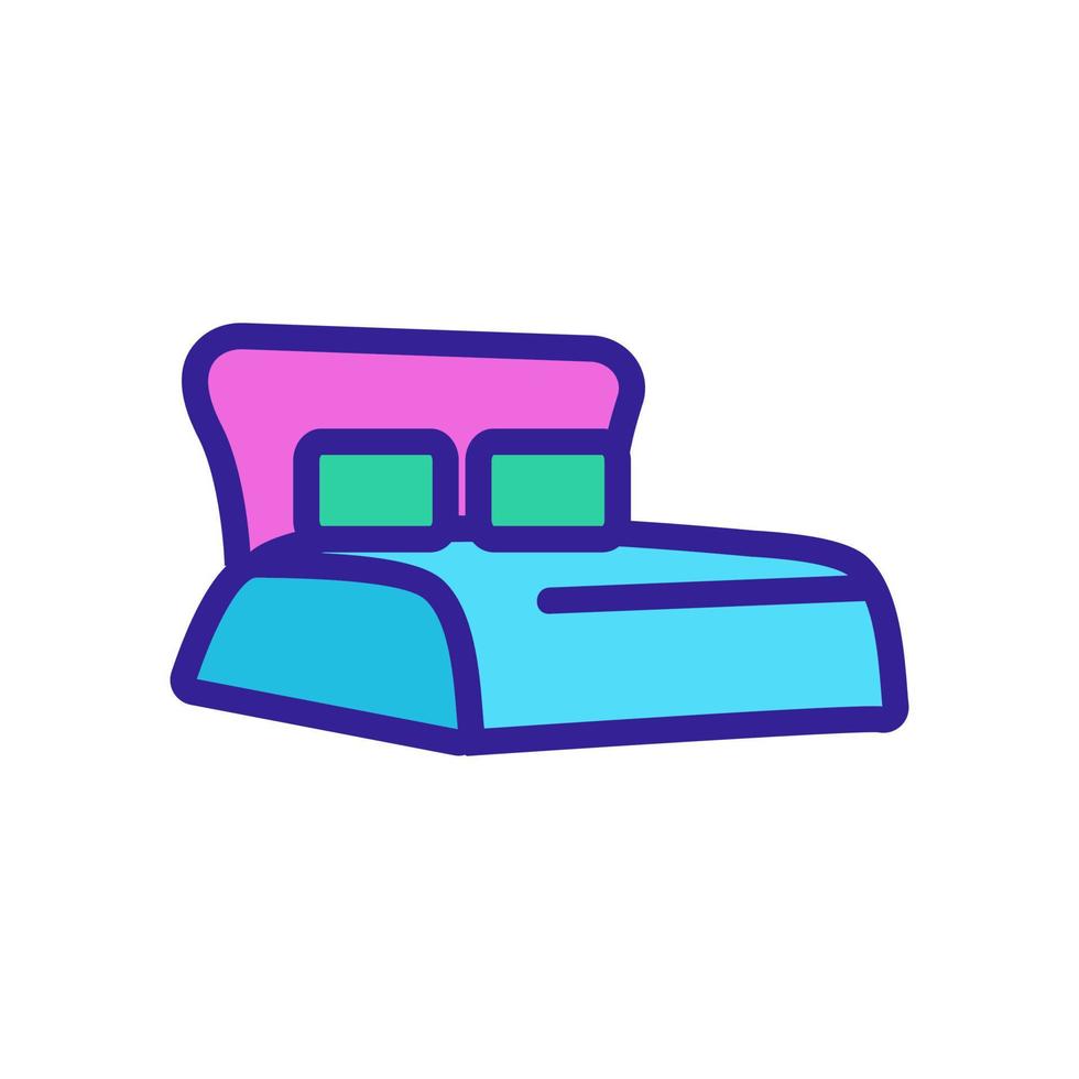 Bed icon vector. Isolated contour symbol illustration vector