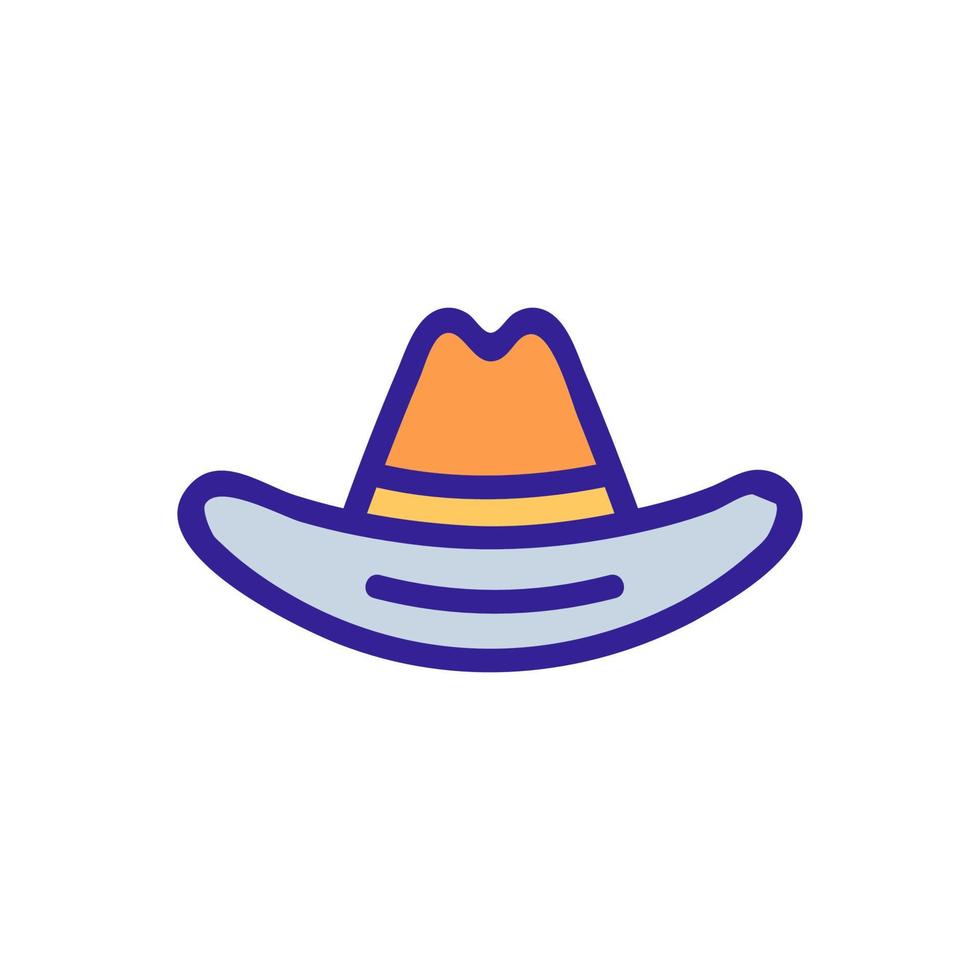 vector de icono de sombrero. ilustración de símbolo de contorno aislado