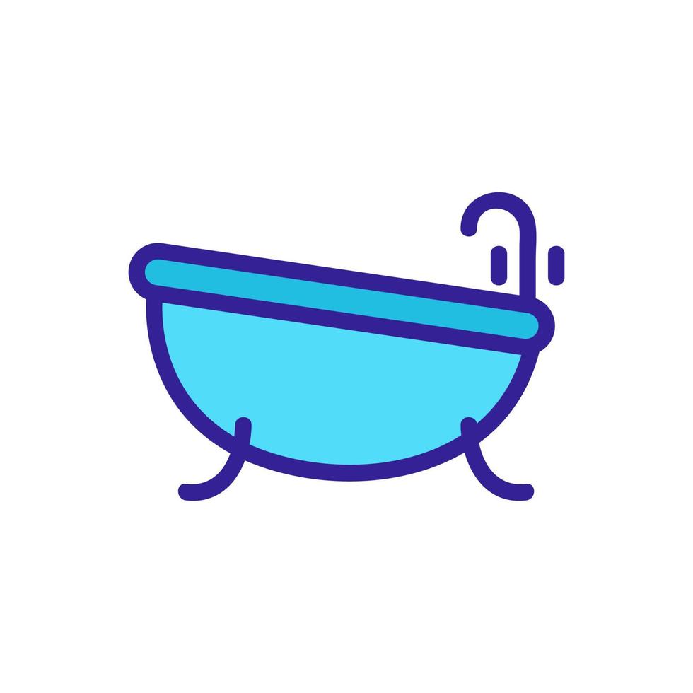 Bath icon vector. Isolated contour symbol illustration vector