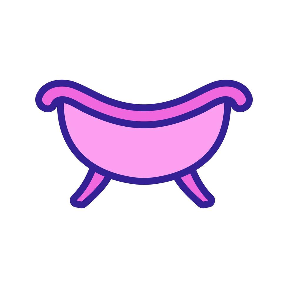 Bath icon vector. Isolated contour symbol illustration vector