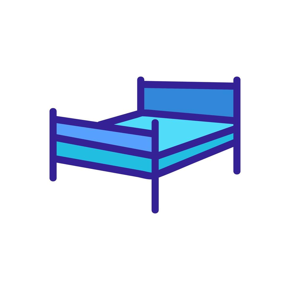 Modern bed icon vector. Isolated contour symbol illustration vector