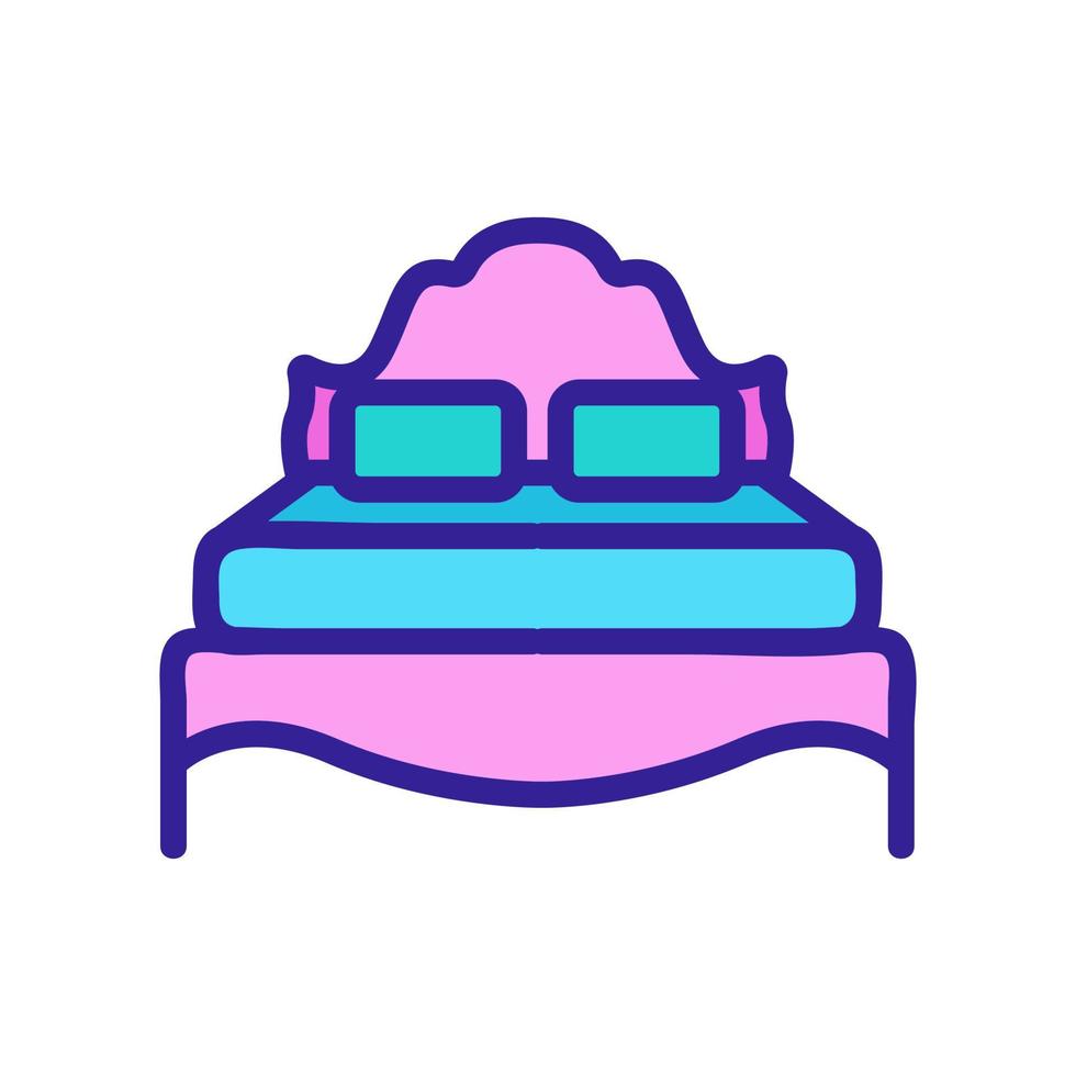 A comfortable bed icon vector. Isolated contour symbol illustration vector