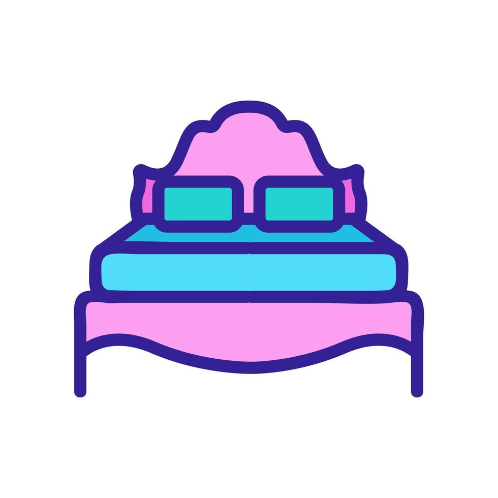 un vector de icono de cama cómoda. ilustración de símbolo de contorno aislado