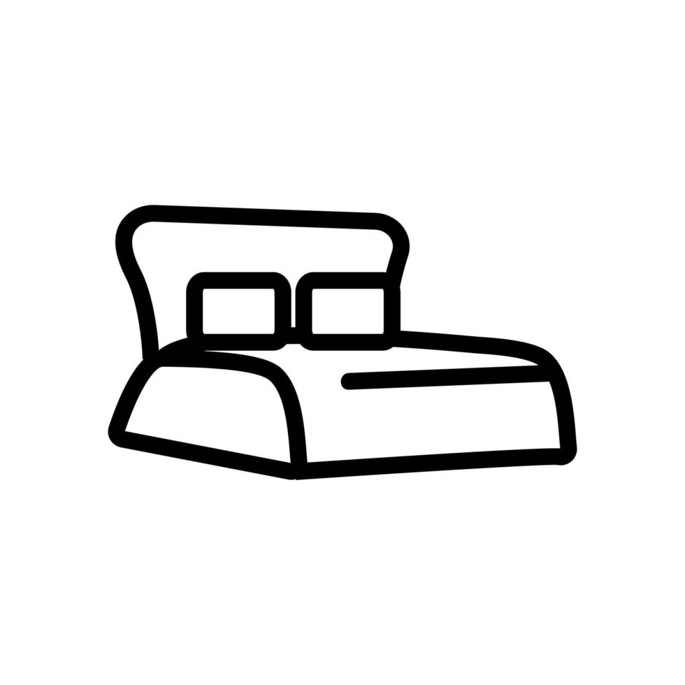 vector de icono de cama. ilustración de símbolo de contorno aislado