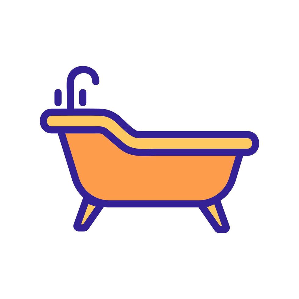 Bath icon vector. Isolated contour symbol illustration vector