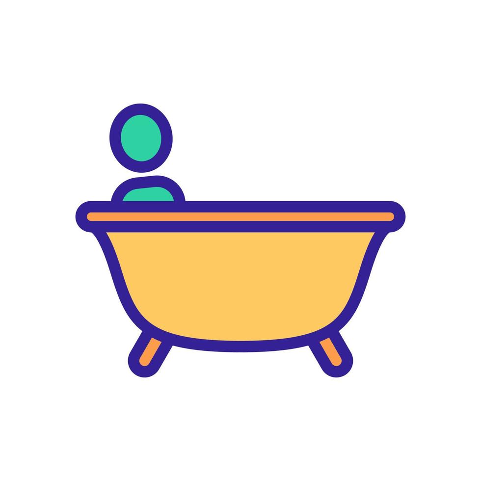 Bath icon vector. Isolated contour symbol illustration vector