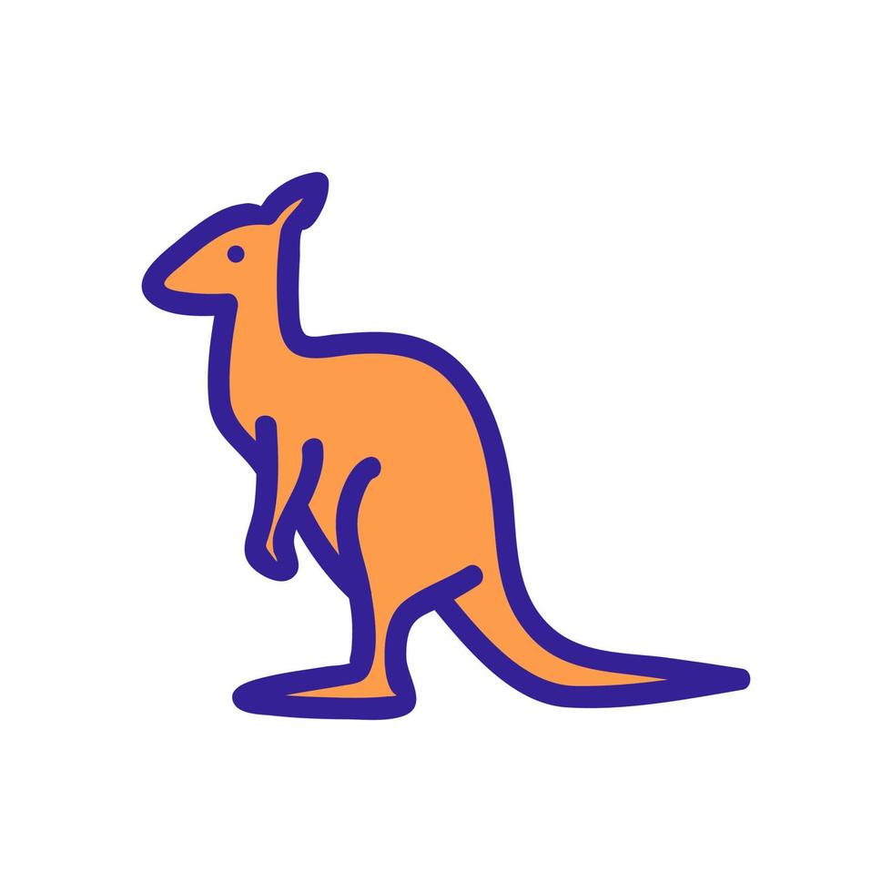 Kangaroo icon vector. Isolated contour symbol illustration vector