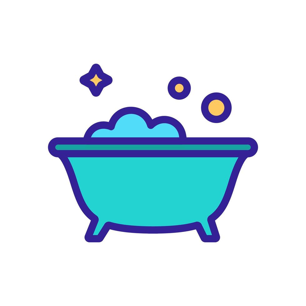 Bath icon vector. Isolated contour symbol illustration vector