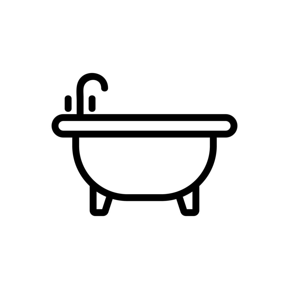 vector de icono de baño. ilustración de símbolo de contorno aislado