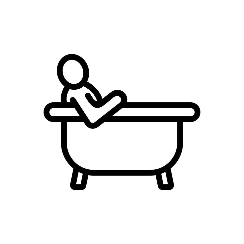 Bath icon vector. Isolated contour symbol illustration vector