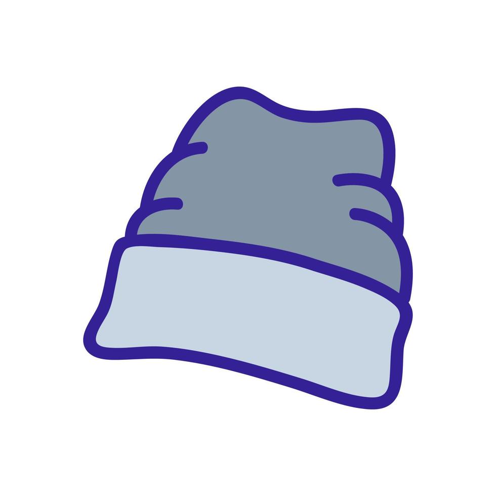 wide lapel beanie icon vector outline illustration