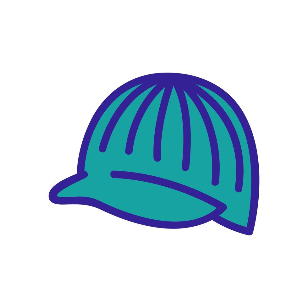 hat cap with visor icon vector outline illustration