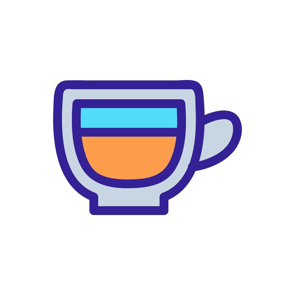 cup with coffee icon vector. Isolated contour symbol illustration vector
