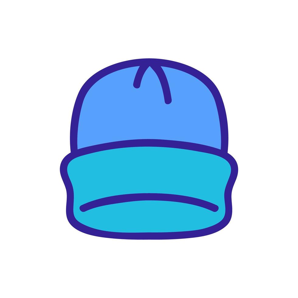 plain beanie with lapel icon vector outline illustration