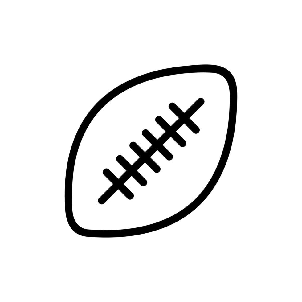 Rugby ball icon vector. Isolated contour symbol illustration vector