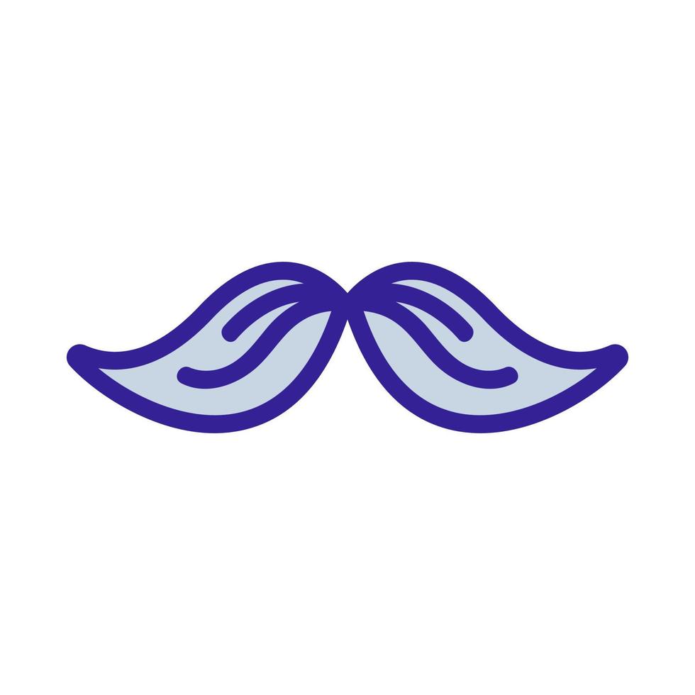 Men s mustache icon vector. Isolated contour symbol illustration vector