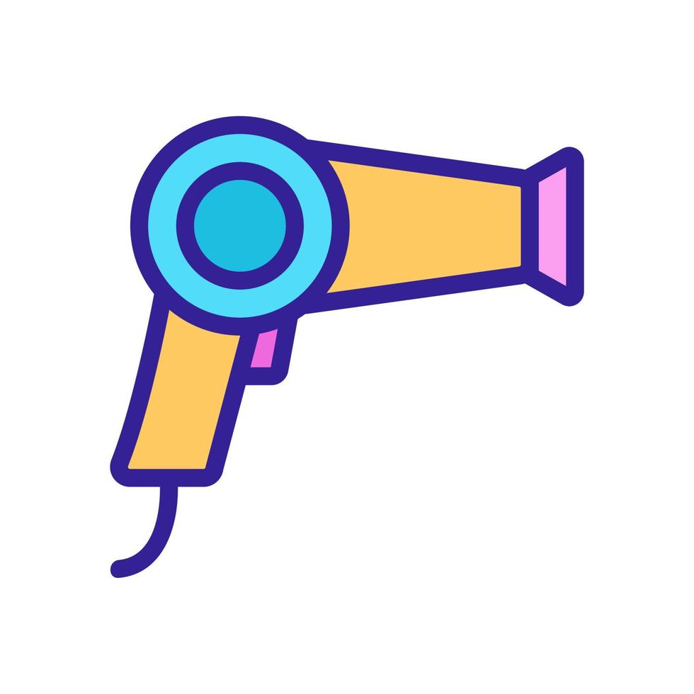 hairdryer for styling the vector icon. Isolated contour symbol illustration