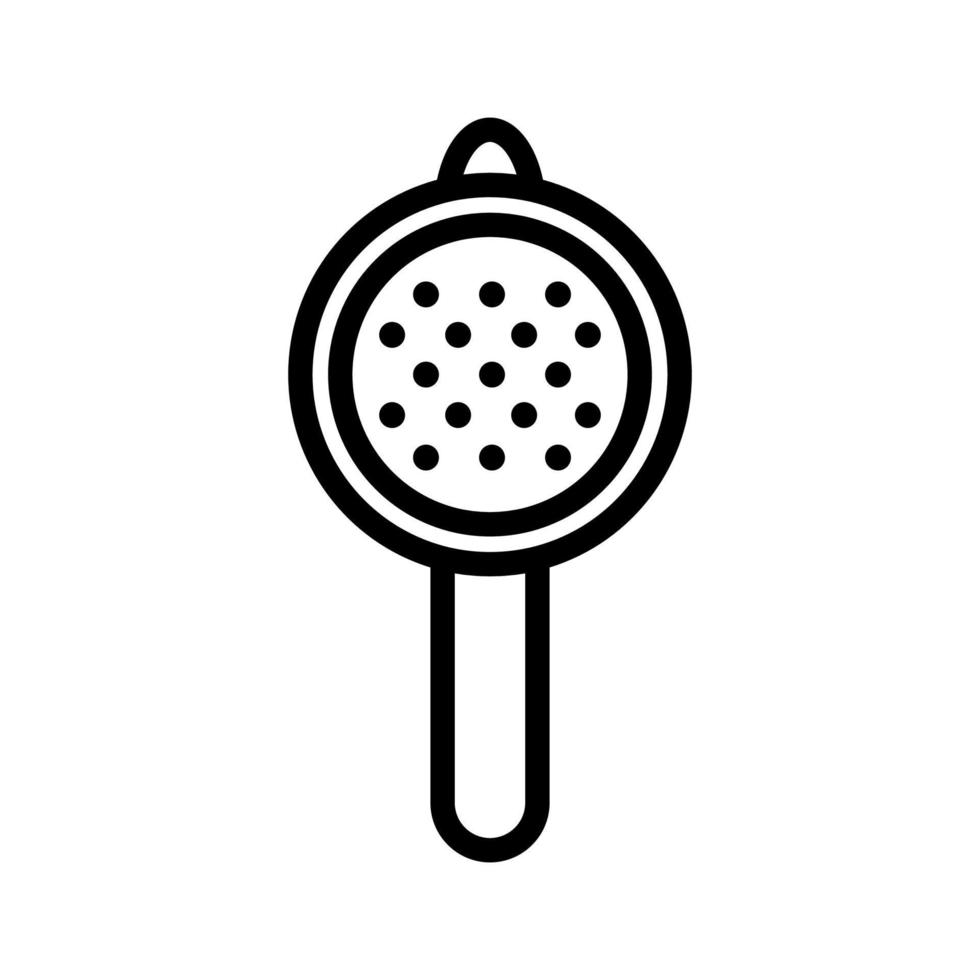 ilustración de contorno de vector de icono de colador de cocina