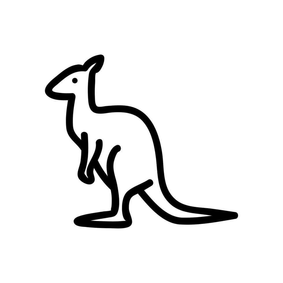 Kangaroo icon vector. Isolated contour symbol illustration vector