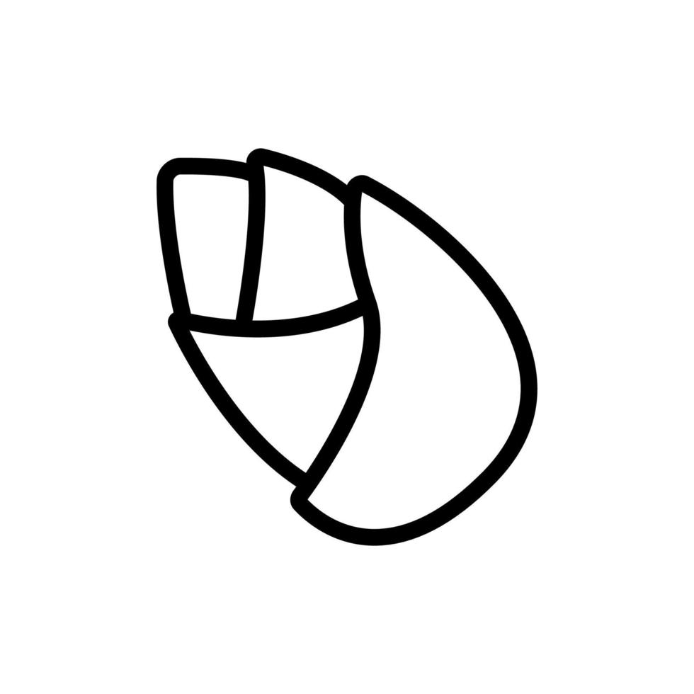 ilustración de contorno de vector de icono de brote de bambú
