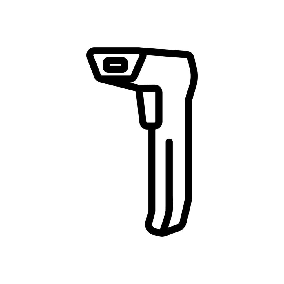 ilustración de contorno de vector de icono de escáner de código de barras automático manual