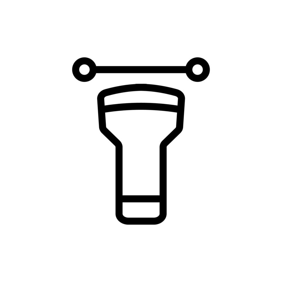 manual trade barcode scanner icon vector outline illustration