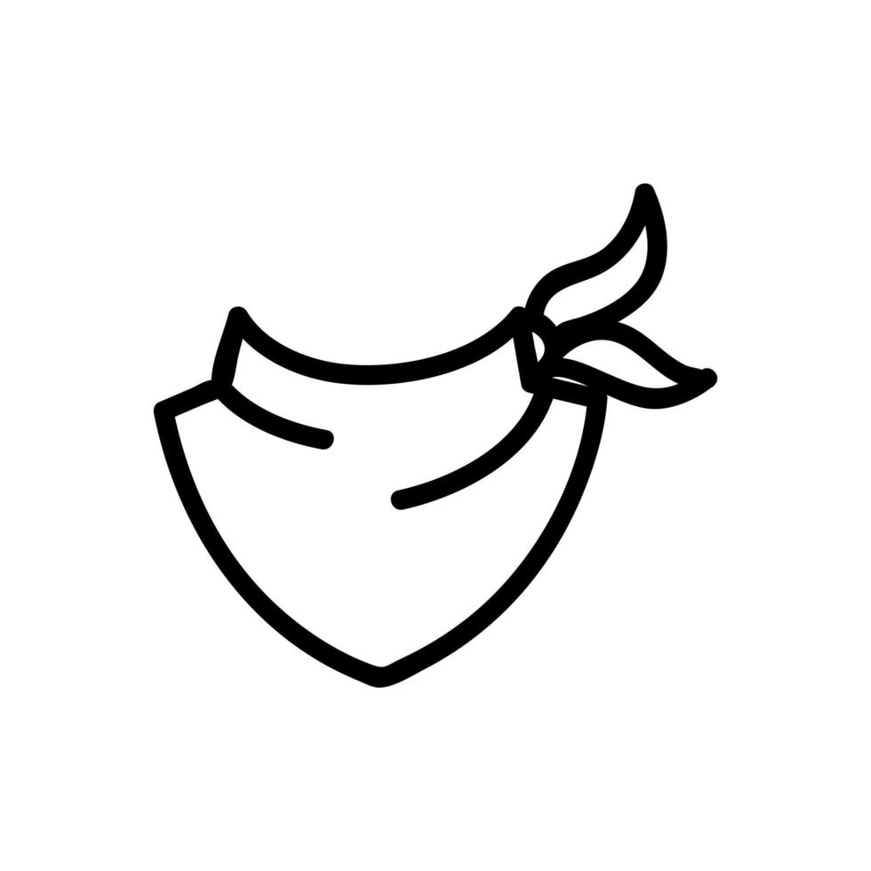 Bandana icon vector. Isolated contour symbol illustration vector