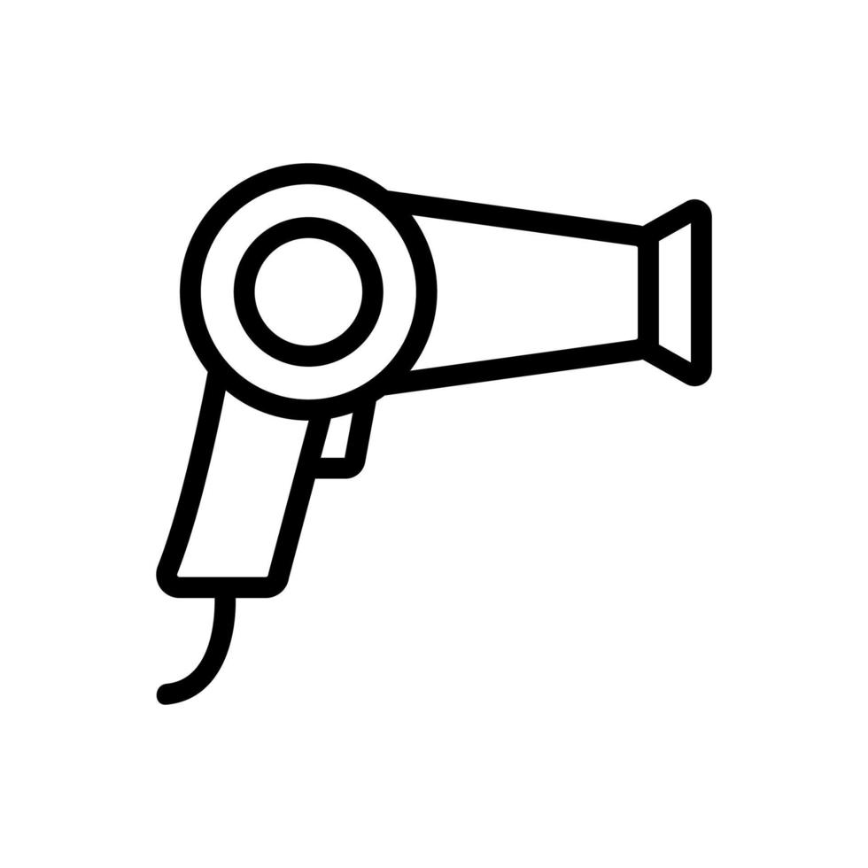 hairdryer for styling the vector icon. Isolated contour symbol illustration