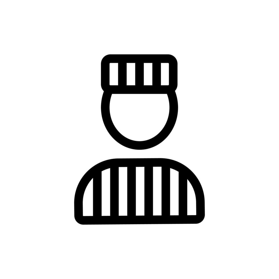 prison form icon vector. Isolated contour symbol illustration vector