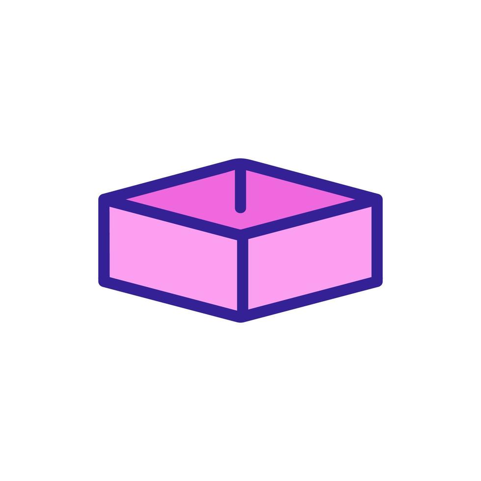 Box parcel icon vector. Isolated contour symbol illustration vector