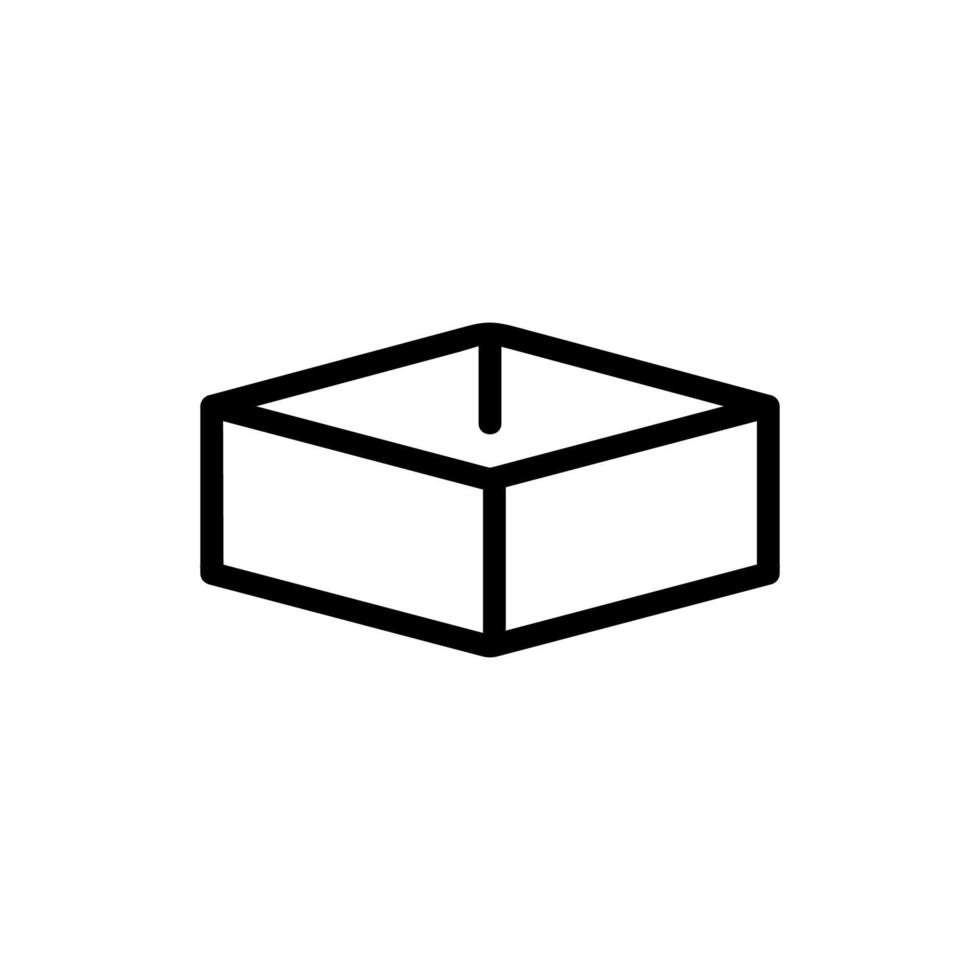 Box parcel icon vector. Isolated contour symbol illustration vector