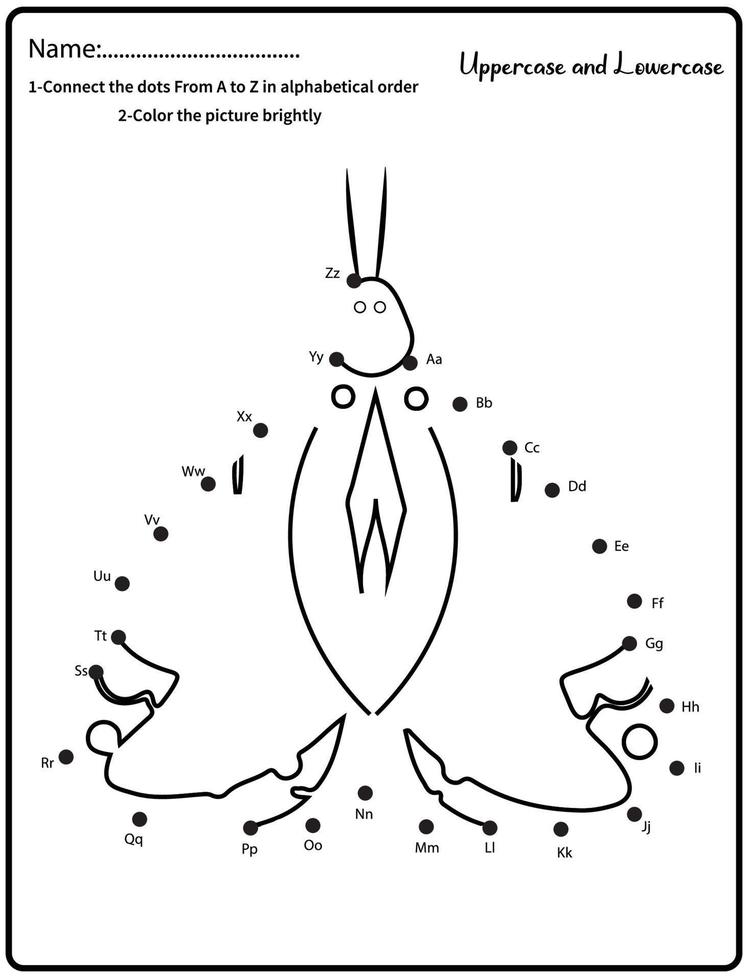 Connect the dots children educational drawing game. .Numbers activity