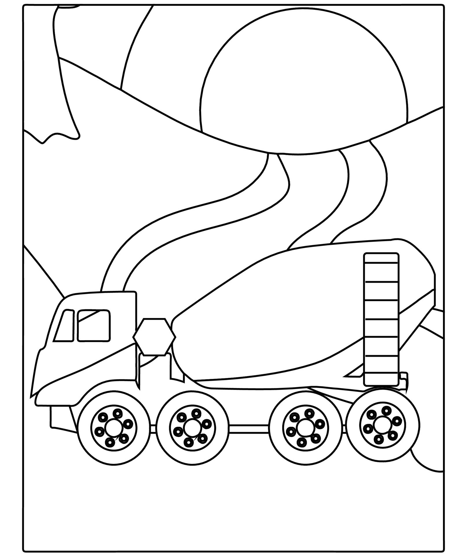 Cartoon Construction Coloring Pages