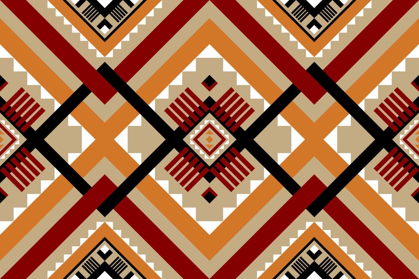 patrón geométrico étnico sin costuras. estilo tribal empinado. diseño para fondo, ilustración vectorial, tela, ropa, batik, alfombra, bordado. vector