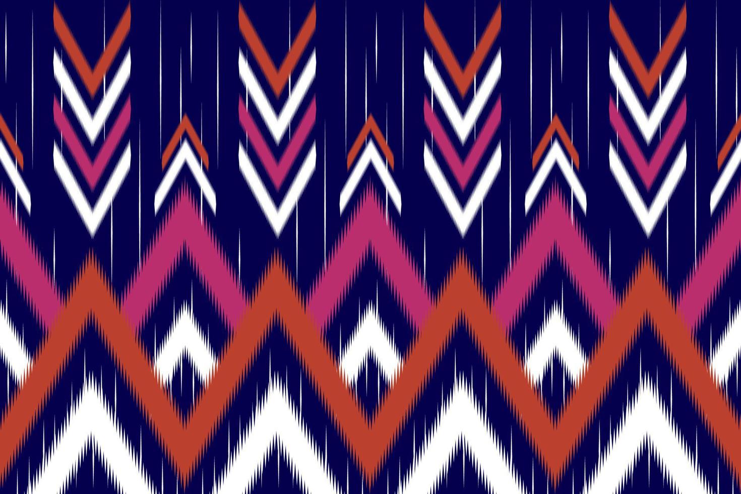 Ikat chevron ethnic pattern. Traditional tribal style. Design for background,illustration,texture,fabric,batik,clothing,wrapping,wallpaper,carpet,embroidery vector