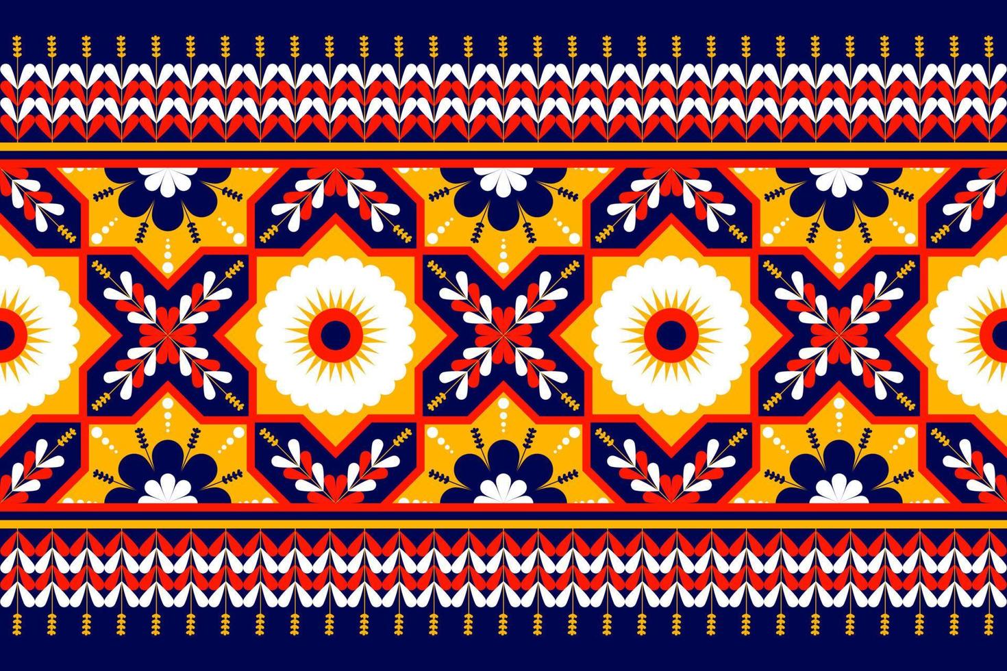 Oriental ethnic seamless pattern traditional. Colorful flower. Design for background, carpet,wallpaper,clothing,wrapping,batik,fabric,Vector,illustration,embroidery. vector