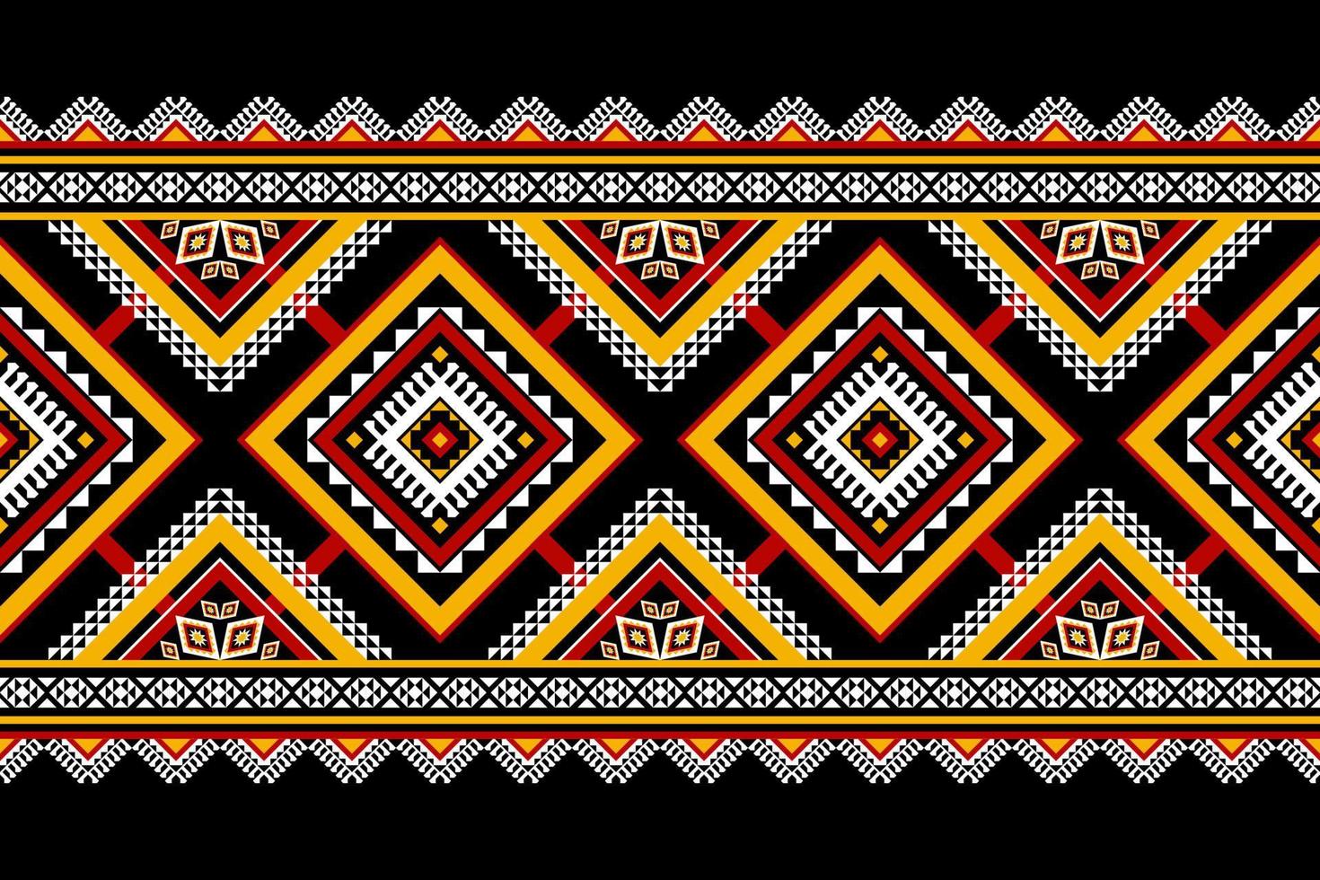 Geometric ethnic oriental seamless pattern traditional. Flower decoration. Design for background, carpet,wallpaper,clothing,wrapping,batik,fabric,Vector,illustration,embroidery. vector